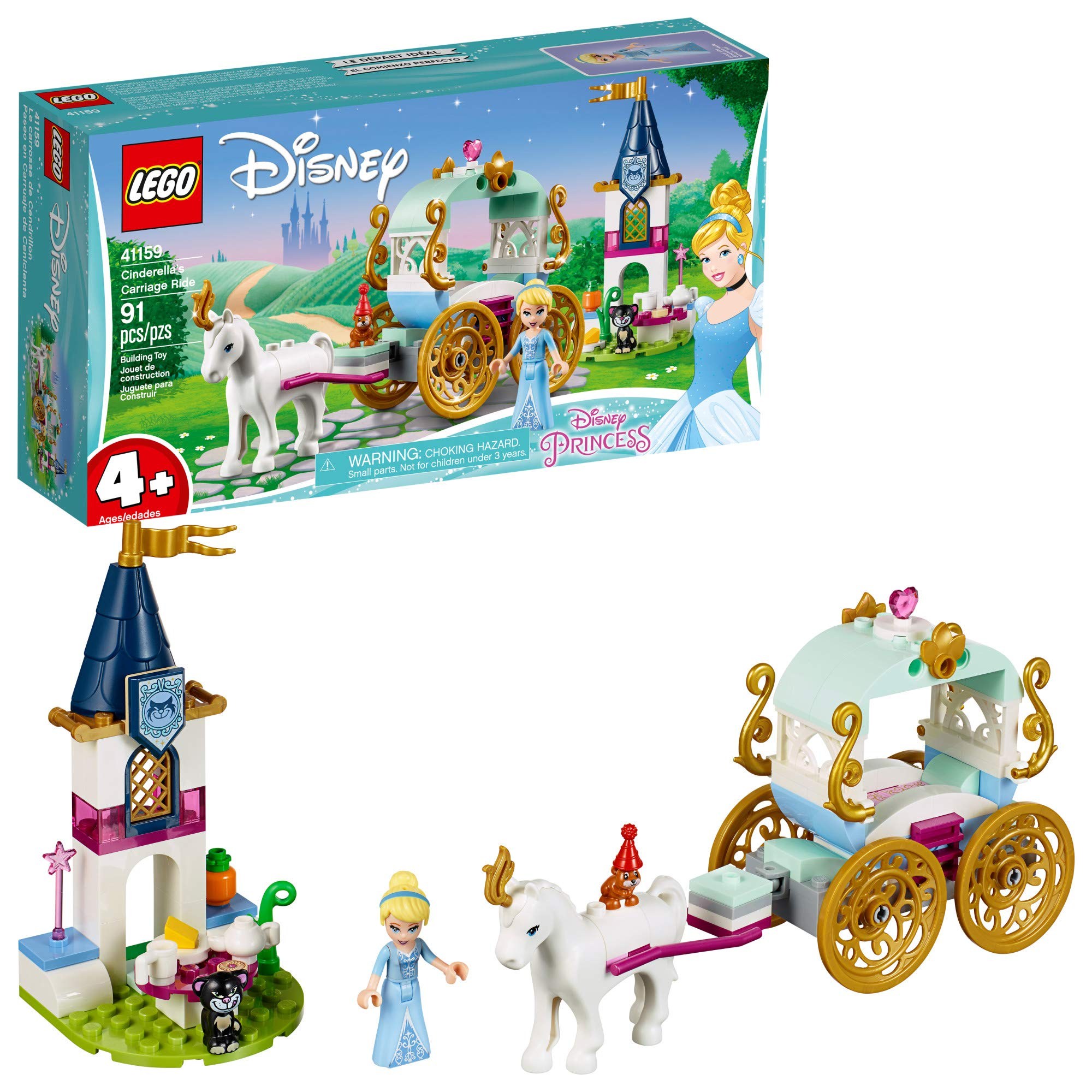 LEGO Disney Cinderella’s Carriage Ride 41159 4+ Building Kit 2019 (91 Piec, 본품선택 