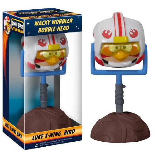 Angry Birds Luke X-Wing Bird ~6.5 Bobble Head Figure Star Wars Wacky Wobbler Series 
