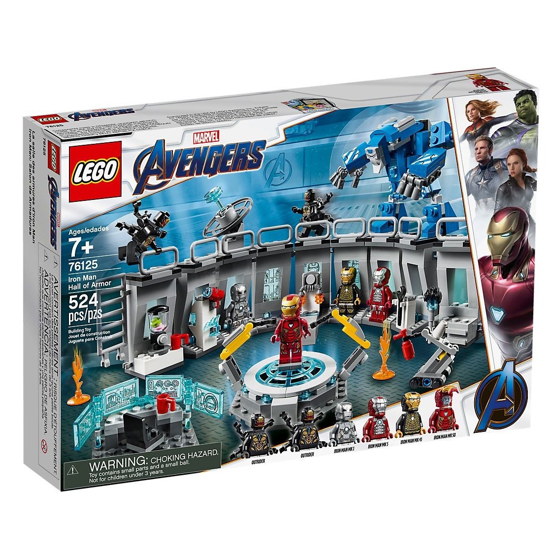 LEGO 레고 76125 어벤져스 아이언맨 연구소 Iron Man Hall of Armor, 혼합 색상 