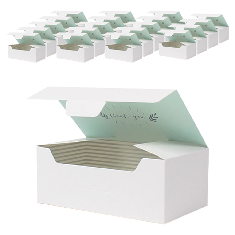 헬로우모리스 화이트 땡큐 박스 17 x 9.5 x 6.5 cm, 혼합 색상, 20개입 