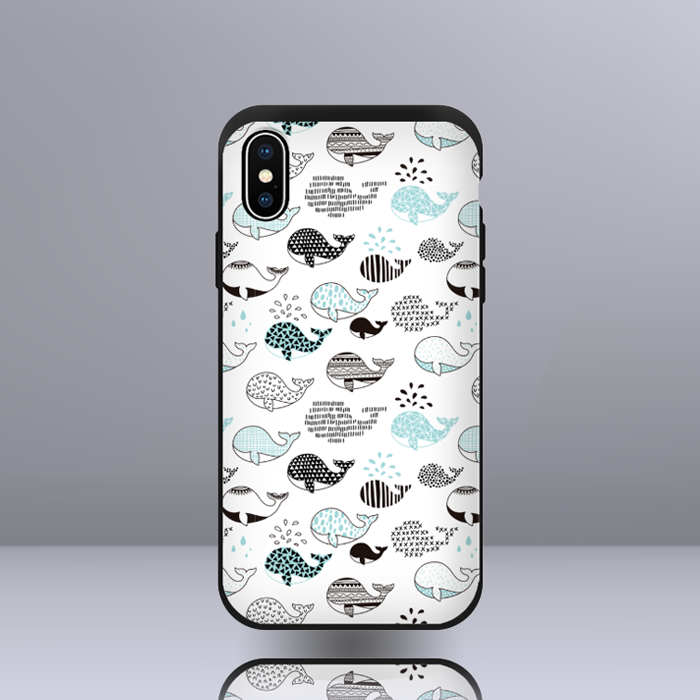 [지친하루속의쉼표] (무료배송)패밀리 펜아트 시리즈 돌고래 패밀리 폰케이스 휴대폰 케이스 