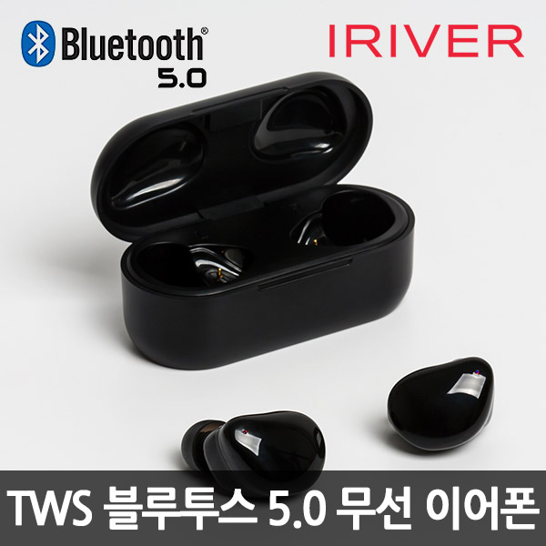 아이리버 TWS 5.0 블루투스 이어폰 ITW-D500, 블랙 