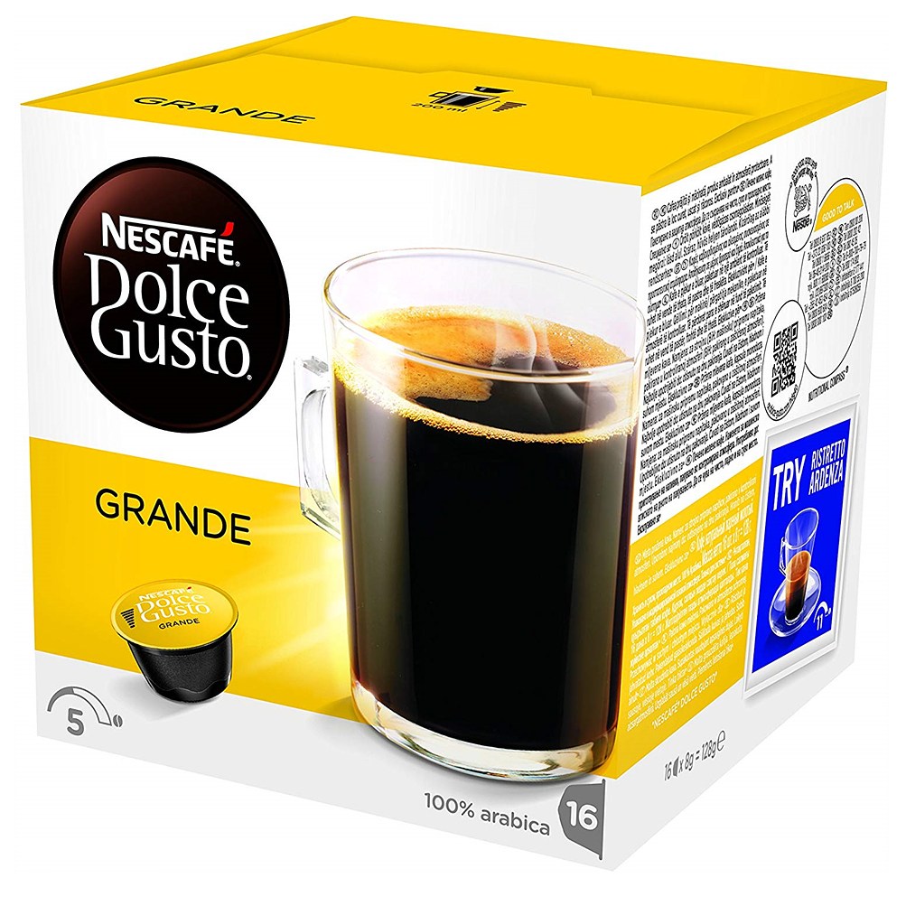 Nescafe Dolce Gusto Caffe Crema Grande Coffee Capsules 네스카페 돌체구스토 커피 16캡슐, 1개 