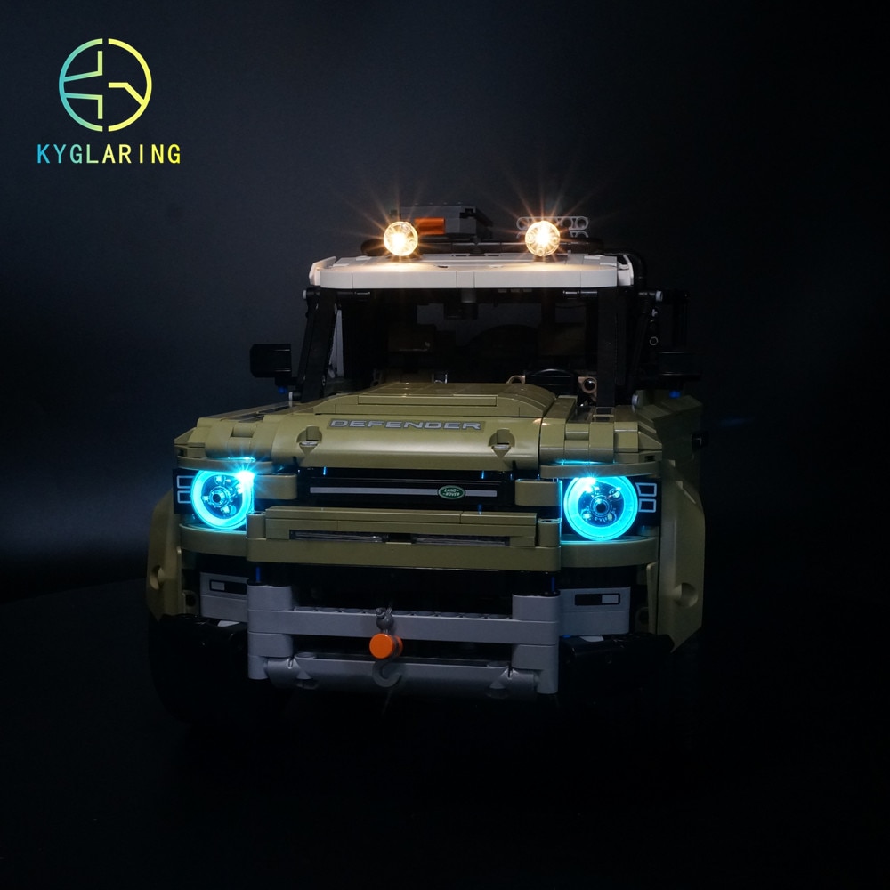 Kyglairng 레고 42110 기술 시리즈 수비수 모델 빌딩 블록 용 led 라이트 키트 (라이트 포함), 1개, RC version 