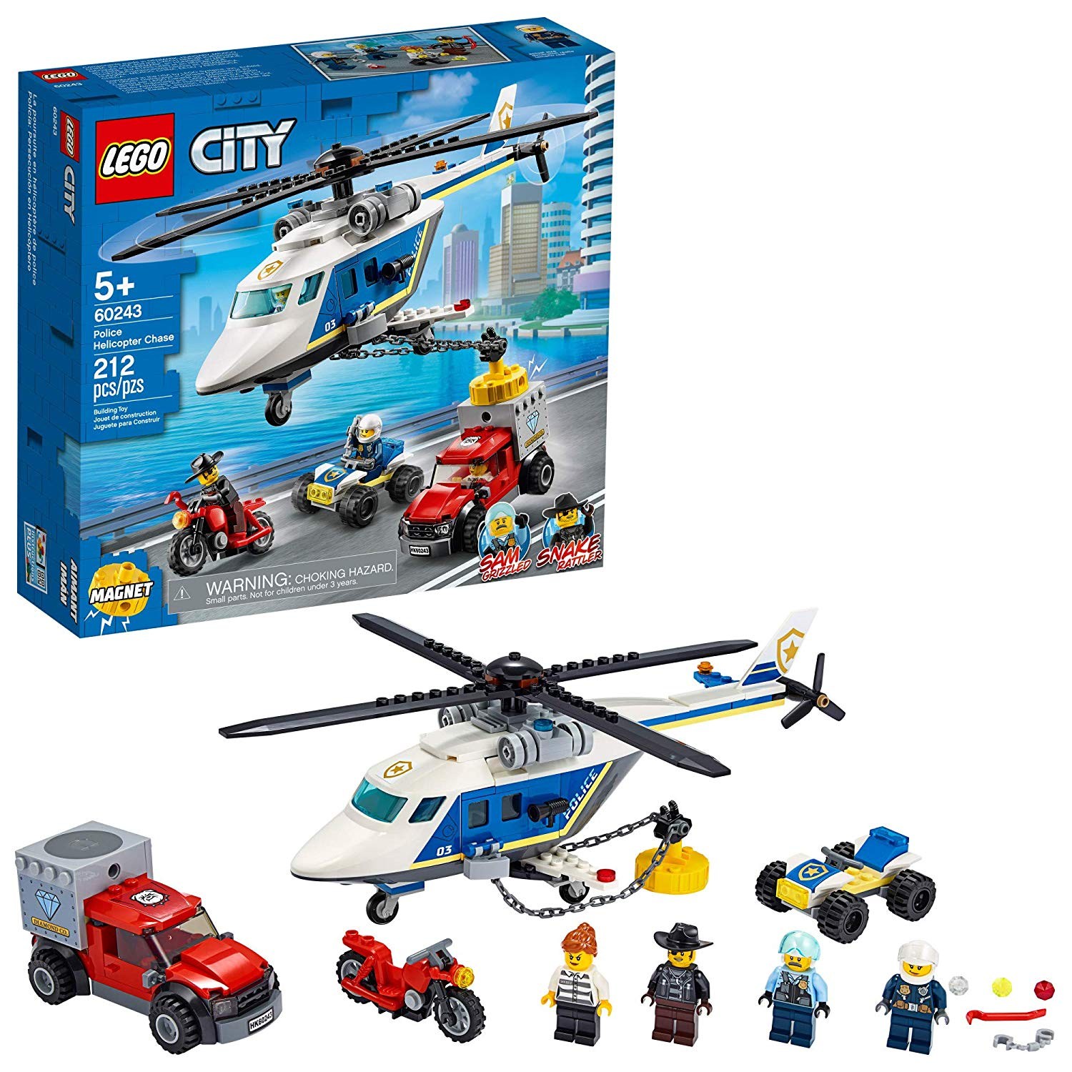LEGO 레고 시티 New 2020 경찰 헬리콥터를 지켜라 (212 Pieces) 