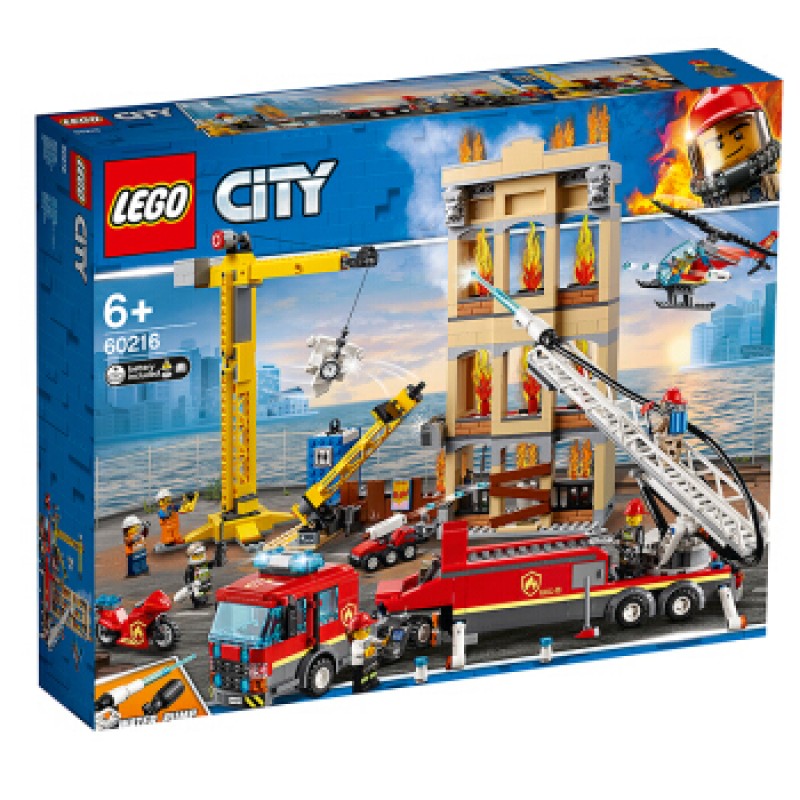 레고 빌딩 블록 시티 그룹 시리즈 시티 화재 구조 팀 6 세 이상 + 60216 어린이 장난감 소년 소녀 생일 