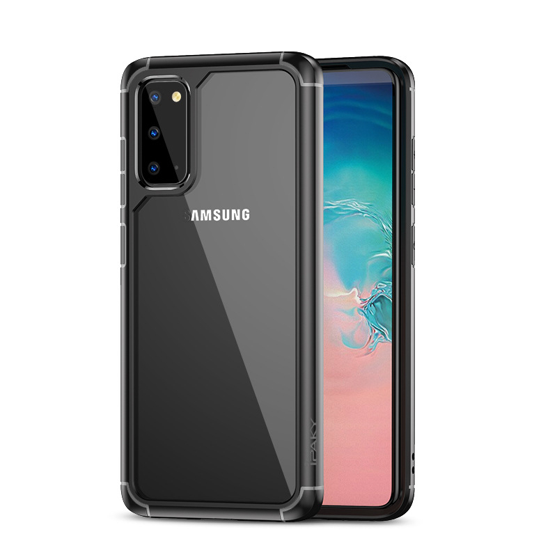 IPAKY 삼성 갤럭시 S20 20+ SAMSUNG Galaxy 투명 커버 휴대폰 케이스 