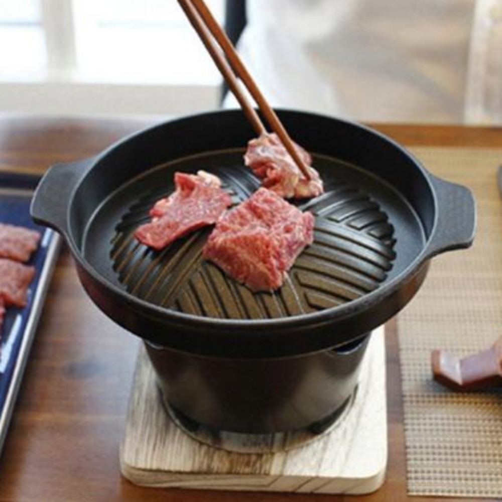 브랜드 경수진 1인 용 미니 나혼자산다 화로 고체연료 일본식 가정용 개인용 소고기 불판 그릴, 1개, 화로세트 A형 