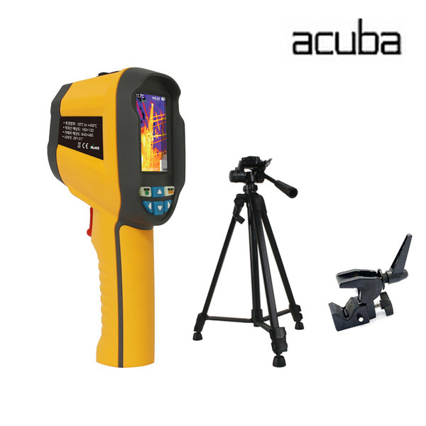 아쿠바 CSIR10 비접촉 적외선 온도계 열화상카메라 + 삼각대 카메라 고정클램프 포함 