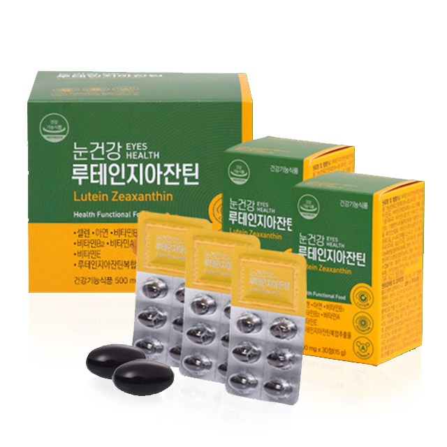 로코스나인 눈건강 루테인지아잔틴 4박스 500mg x 30정 4개월분, 500mg x 30 