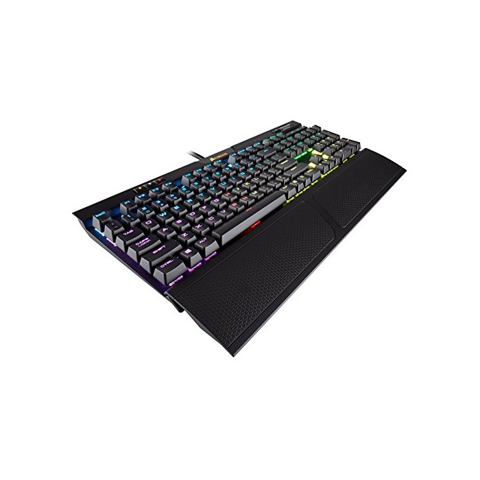 Corsair K70 RGB MK.2 Mechanical Gaming Keyboard - USB PassThrough Media Controls - Tactile Quiet-, One Size, RGB LED 
