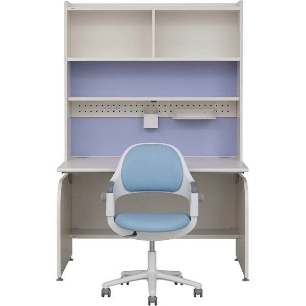 일룸 링키 컴팩트 책상세트 + 시디즈 링고의자, 아이보리+블루:인조가죽블루 