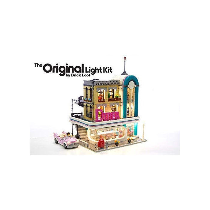 Brick Loot Lighting KIT for Downtown Diner Kit Your Lego Set 10260 - NOT Included, One Color, One Size 