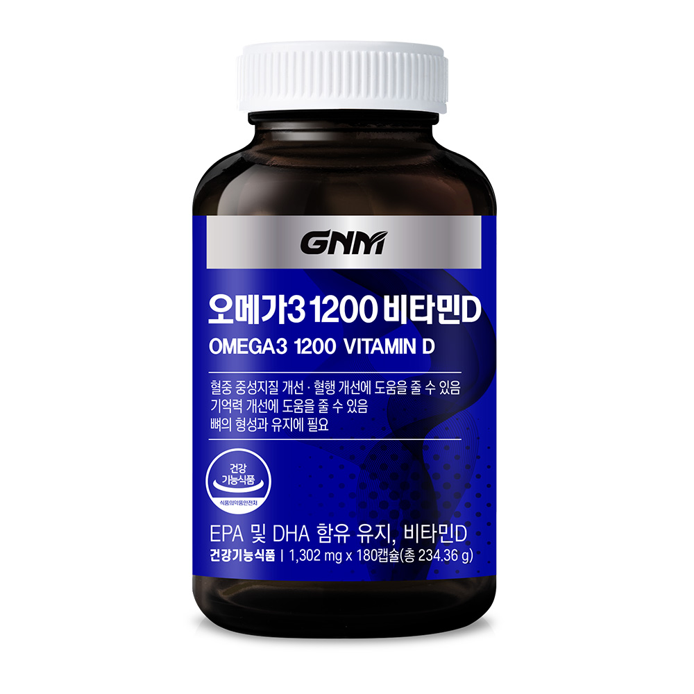 GNM자연의품격 오메가3 1200 비타민D, 180개입, 1병