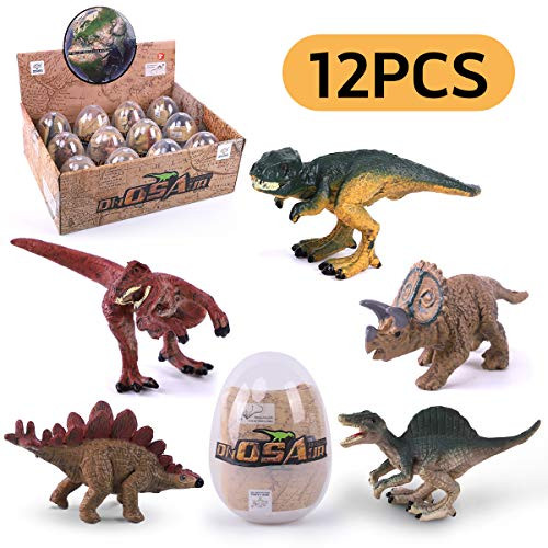 GILOBABY Dinosaur Eggs Novelty Magic Dino Egg with Dinosaur Figures Educational Toys Dinosaur Party Favors Easter Basket Fillers for Kids Boys &, 본문참고 