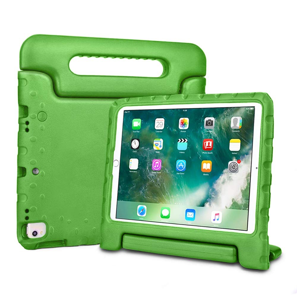 by bolete Bolete iPad 10.2 케이스 2019 Air 10.5 케이스 경량 핸들 스탠드 키즈 커버 호환 가능 3 세대 10.5inch 인치 릴리스 태블릿 녹색, 단일색상 