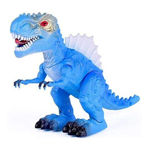 Jurassic World T-Rex Dinosaur Toy Figure Smart Walking Sounds Roaring Realistic (Orange), Color = Blue 