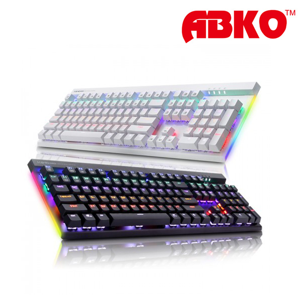 ABKO HACKER K640 PLUS 축교환 게이밍 기계식키보드 유선키보드, 블랙 적축 