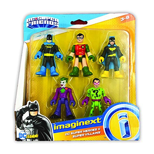 Fisher-Price Imaginext DC Heroes and Super Villains 액션 피규어 5-Pack, 본문참고 
