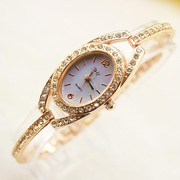 널리 해외 타원형 다이아몬드 큐빅 여성 시계 팔찌 DG 여성팔찌형시계 