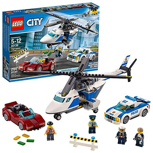 레고 (LEGO) 씨티 폴리스 헬리콥터와 폴리스 카 60138 블럭 장난감 사내 아이차, 스타일 = 단품 