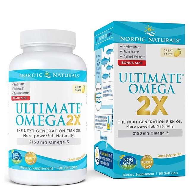 Nordic Naturals Ultimate Omega 2X 오메가3 2150mg 90정, 1개, 기본 