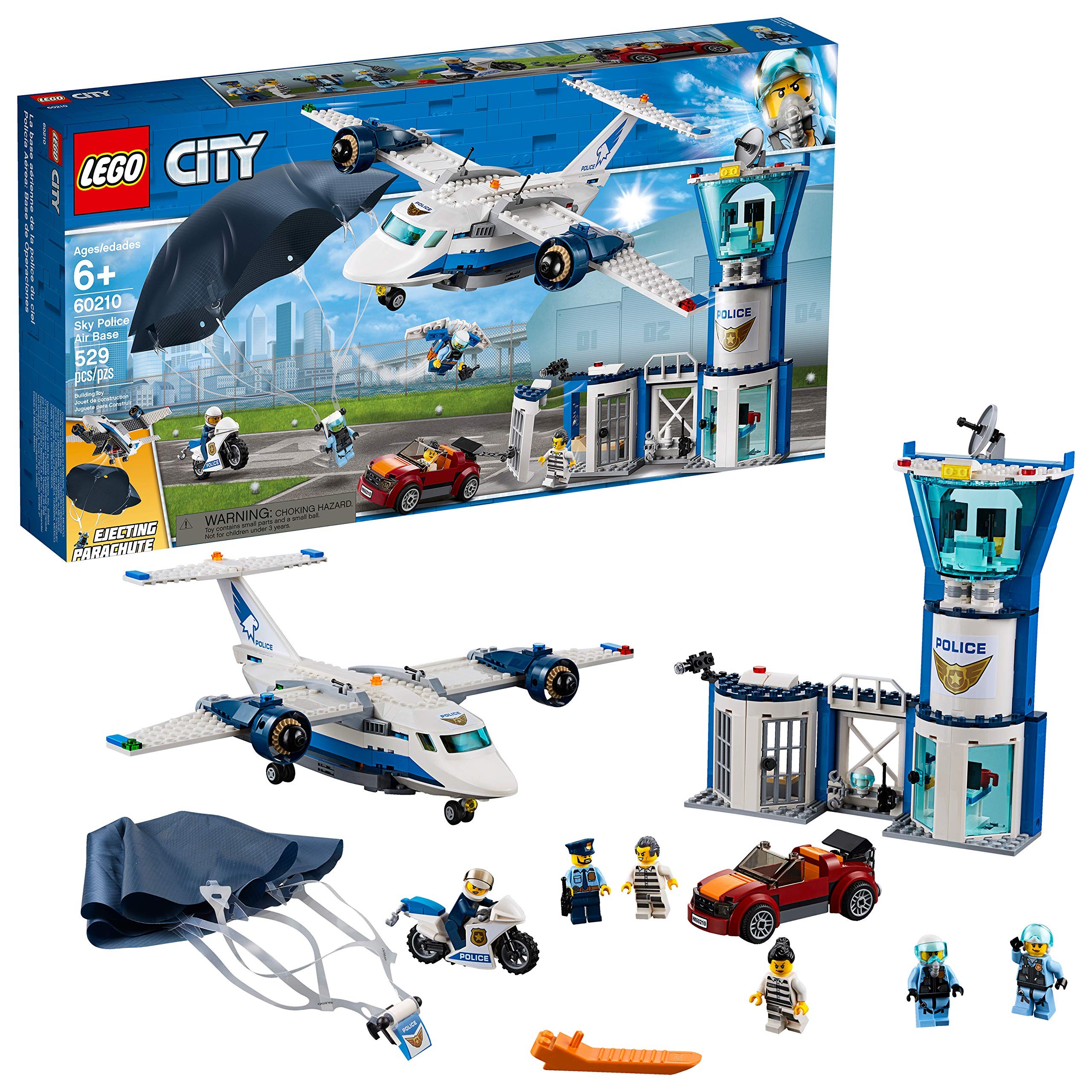 LEGO City Sky Police Air Base 60210 Building Kit 2019 (529 Pieces), 본품선택 