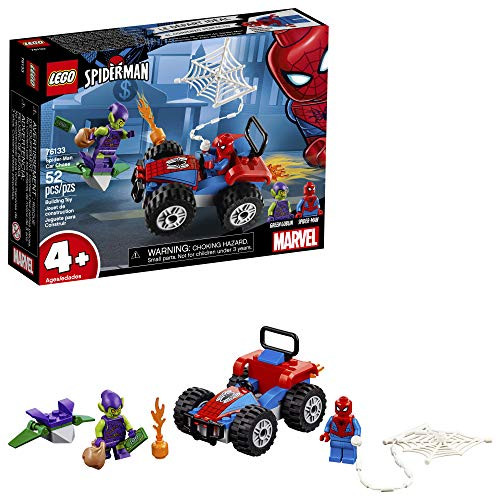 LEGO Marvel Spider-Man Car Chase 76133 Building Kit Green Goblin and Spider-Man Superhero Car Toy Chase (52 Pieces), 본문참고 