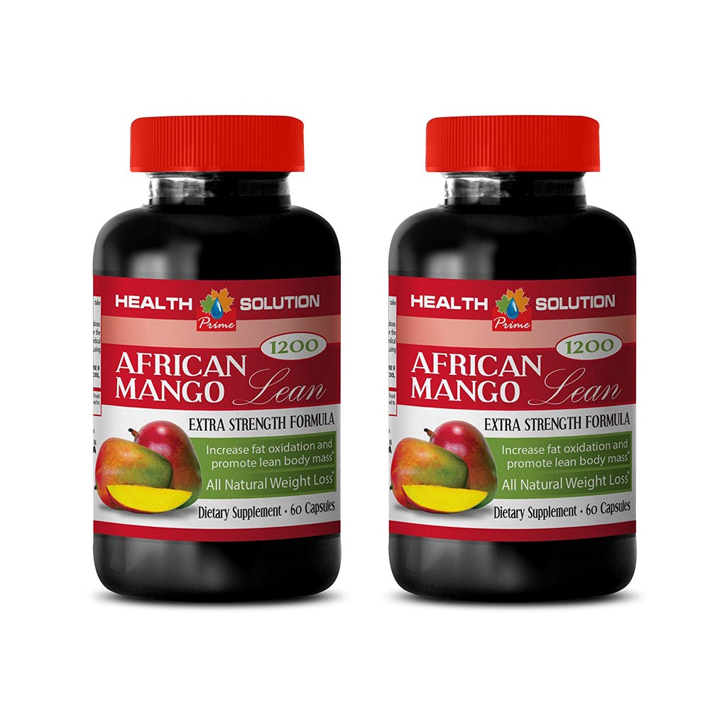 HealthSolution AFRICAN MANGO LEAN 유기농 아프리카 와일드 망고 (망고 추출물 1200mg 함유) 2개월분 2통(120캡슐), 2통 