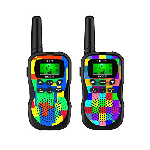 Ohime Kids Walkie Talkies Cover 3 Miles Range with Backlit LCD Flashlight 22 Channels 2 Way Radio Toy Outdoor Adventures Camping Hiking Party (, Color = 2pack Newcolour 