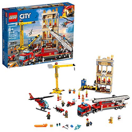 [가격 문의] LEGO City Downtown Fire Brigade 60216 건물 키트 (943 조각) PROD1880002578, Frustration-Free Packaging 