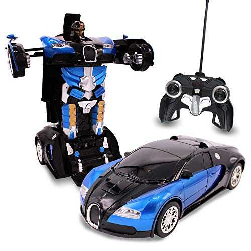 Blue Inferno RC Toy Transforming Robot Remote Control (27 MHz) Car with One Button Transformation Realistic Engine Sounds and 360 Speed Drifting, 본문참고 