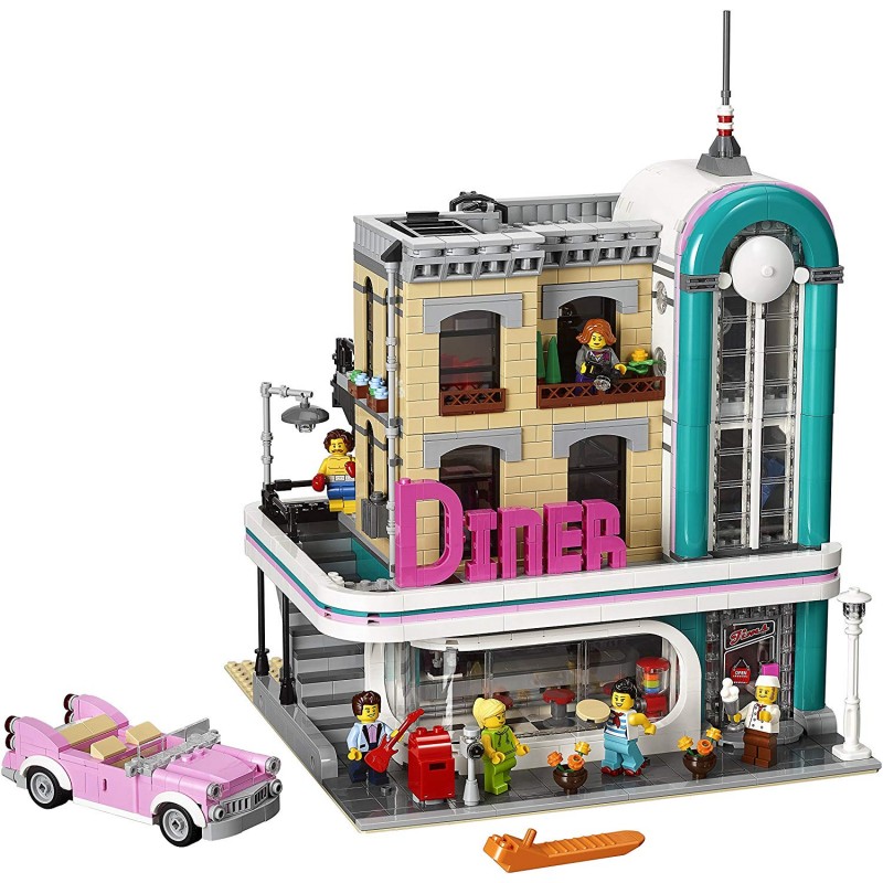 LEGO Creator Expert Downtown Diner 10260 빌딩 키트 모델 세트 및 조립 장난감 (어린이 및 성인 대상) 