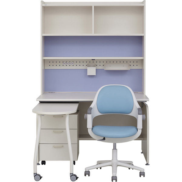 일룸 [SET] 링키 퍼펙트 책상세트 + 시디즈 링고의자, 책상-아이보리+블루:의자-인조가죽-그린 