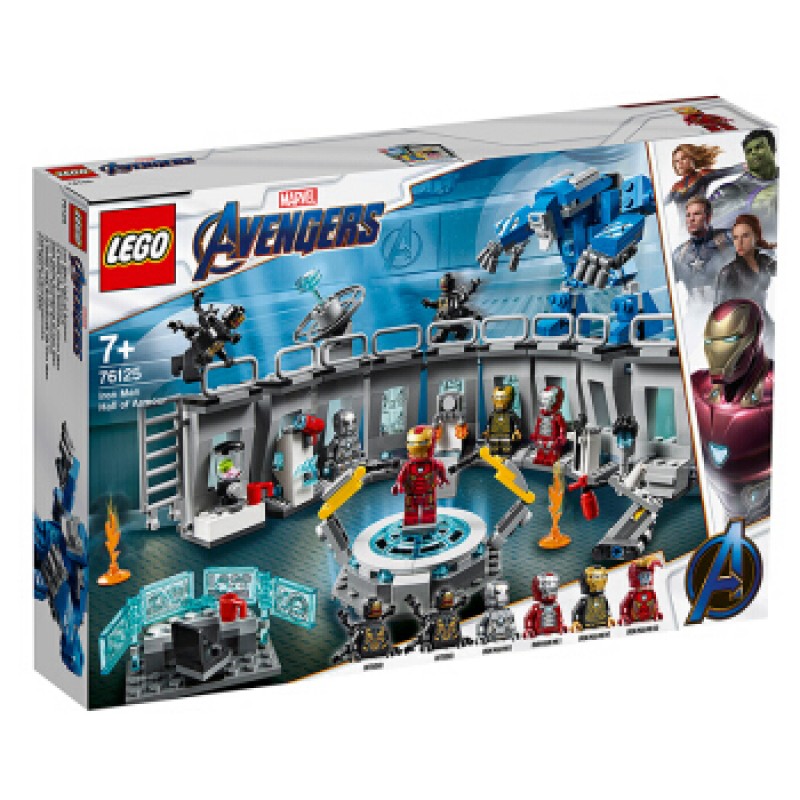 레고 (슈퍼 영웅 시리즈) 퍼즐 조립 빌딩 블록 어린이 장난감 새로운 모델 아이언 맨 메카 쇼룸 76125 