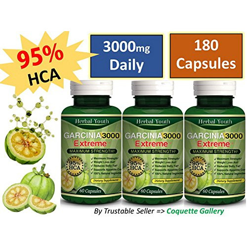 가르시니아 3 Bottles - 3000mg Daily Garcinia Cambogia [HCA 95%] Weight Loss Diet Slim NEW Garcinia Cambogia Extract, 본문참고, 본문참고 