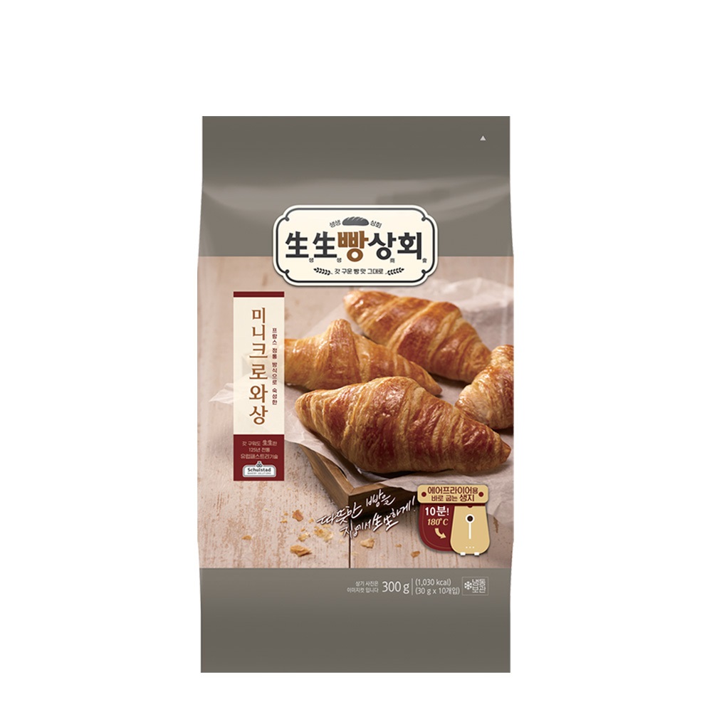 생생빵상회 미니 크로아상(10개입)300g X 2봉, 300g 
