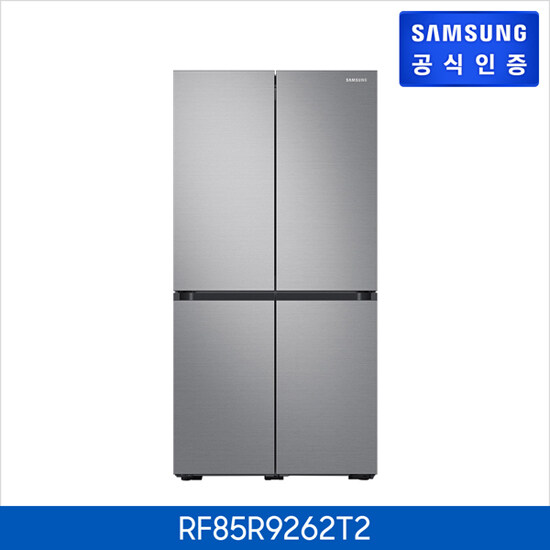 [신세계TV쇼핑]삼성 비스포크냉장고 4도어프리스탠딩 리얼메탈(실버), 냉장고 RF85R9262T2 