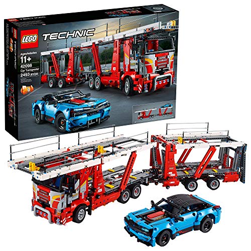 레고 테크닉 Car Transporter 42098 Toy Truck and Trailer Building Set with Blue C, 본품선택 