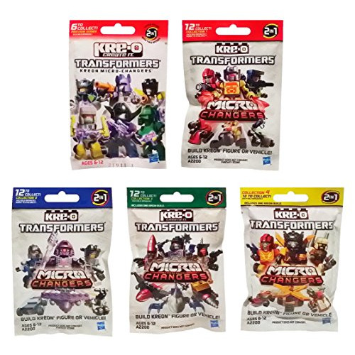 KRE-O Transformers Micro Changers 5 Pack Bundle Includes: Preview Series & Collection 1 2 3 & 4 Mini Figure Blind Bag Mystery Packs (1 Pack of, 본문참고 