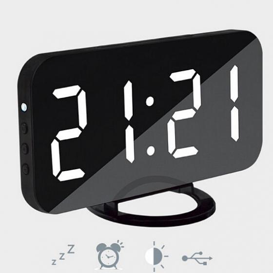레브 새로운 아이디어 휴대폰 충전 이미지 전자 조임 알람 LED 디스플레이 호텔 시계 수납장, 해당상품 