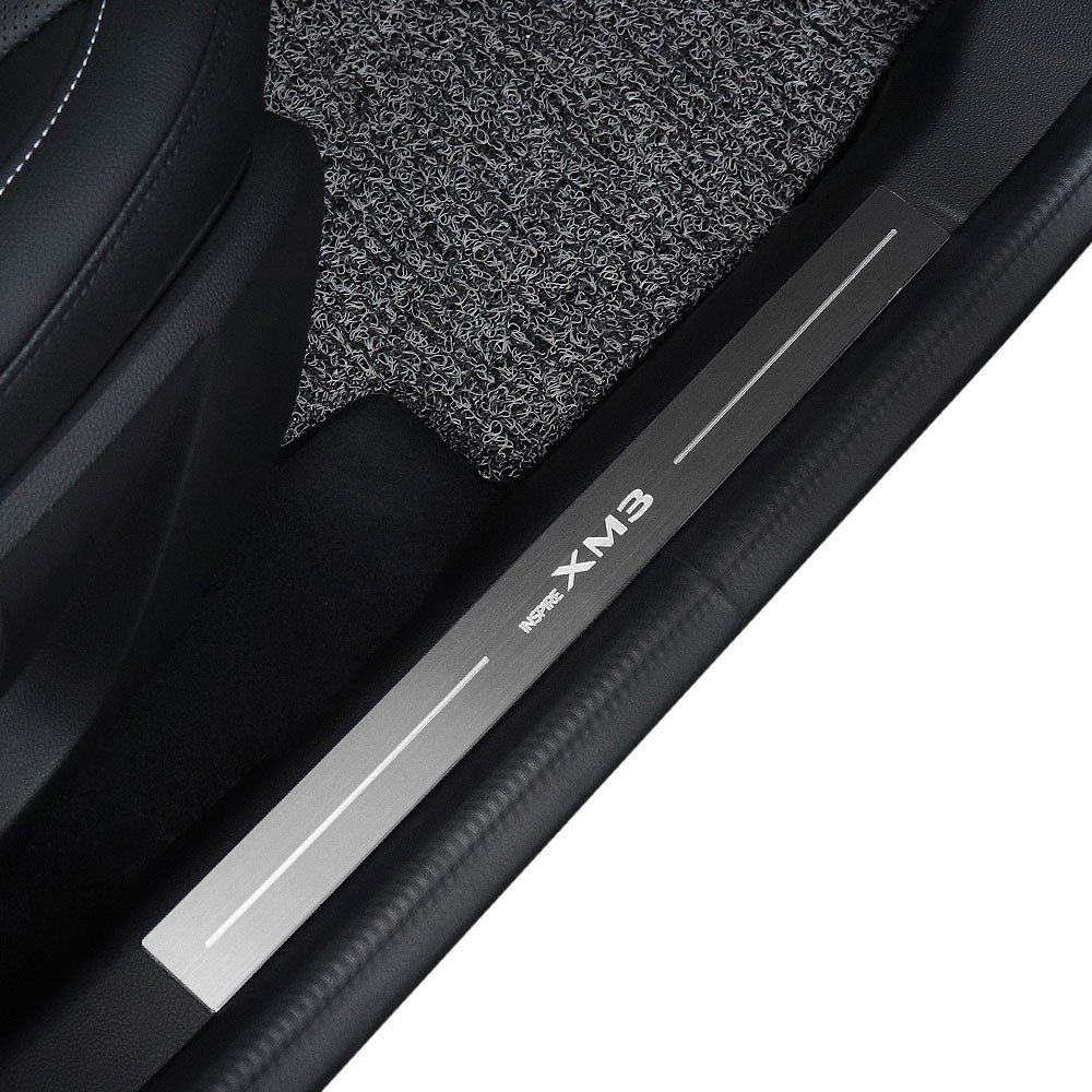 신형 XM3 알루미늄 헤어라인 도어 스텝 플레이트 몰딩 신발자국방지 가드 튜닝 자동차 실내 인테리어 용품 