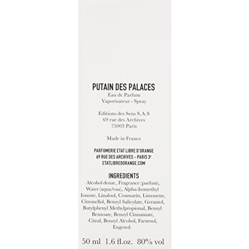 Etat Libre dOrange Putain des Palaces Eau de Parfum Spray, 본문참고, Size = 3.38 fl. oz. 