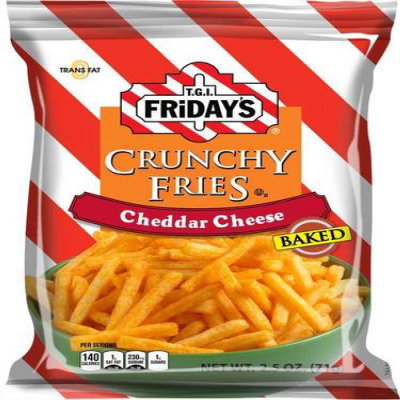 TGI Fridays Crunchy Cheddar Cheese Fry 2.5 Ounce -- 6 per case. TGI Fridays Crunchy Cheddar Cheese, nullp 