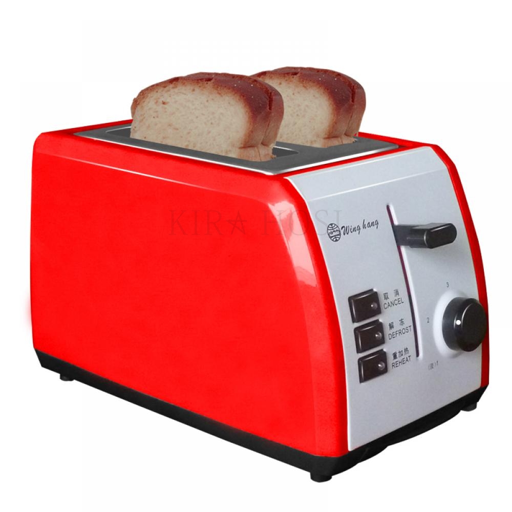 kirahosi 가정용 자동 토스트기 토스터기 데일리 샌드위치 24호 + 덧신 증정 Vvavidd, 레드 