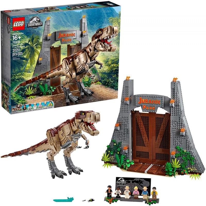 레고 쥬라기 월드 쥬라기 공원 : T. rex Rampage 75936 Building Kit New 2020 (3120 Pieces) 
