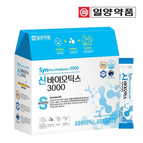 일양약품 신 프로+프리바이오틱스 유산균 3000 1박스 60포, 단일상품/단일상품 