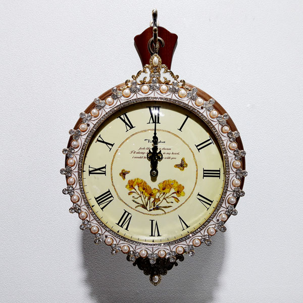 쇼핑아트 삼봉진주양면시계(원목) (28), 단일색상 