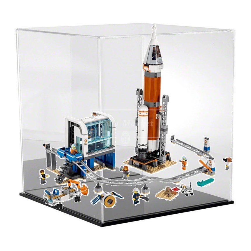 레고아크릴케이스 시티 우주 로켓과 발사 관제소 60228 레고보관함, 바닥판(블랙) 