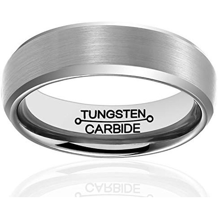 HSG Tungsten 반지 링 Ring Men 웨딩 Band engageMent 4mm6mm8mm Comfort Fit Size 6-13 Brushed Surface6m 